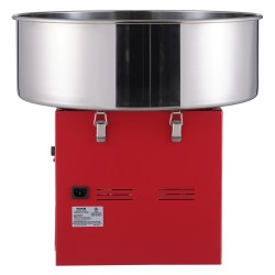 Sähkökäyttöinen hattarakone 1000W elintarvikelaatuluokan ruostumaton teräskulho 6 hattaraa minuutissa punainen