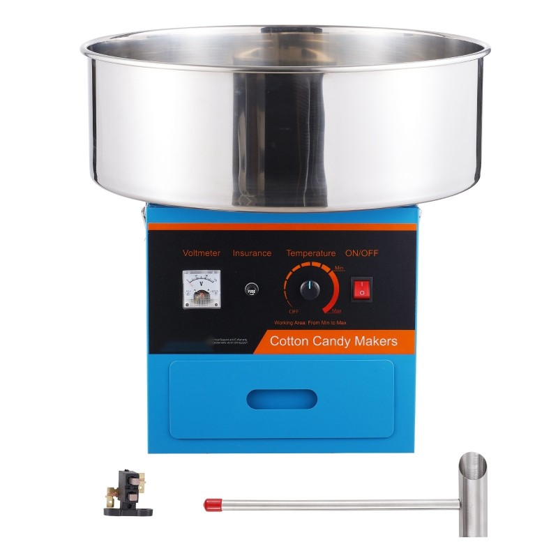 Sähkökäyttöinen hattarakone 1000 W SUS201-elintarvikekelpoinen 3,5 unssin teräskulho sininen