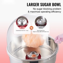 Sähköinen hattarakone tuhannen watin ruostumaton teräskulho suojakupulla kuusi annosta minuutissa punainen