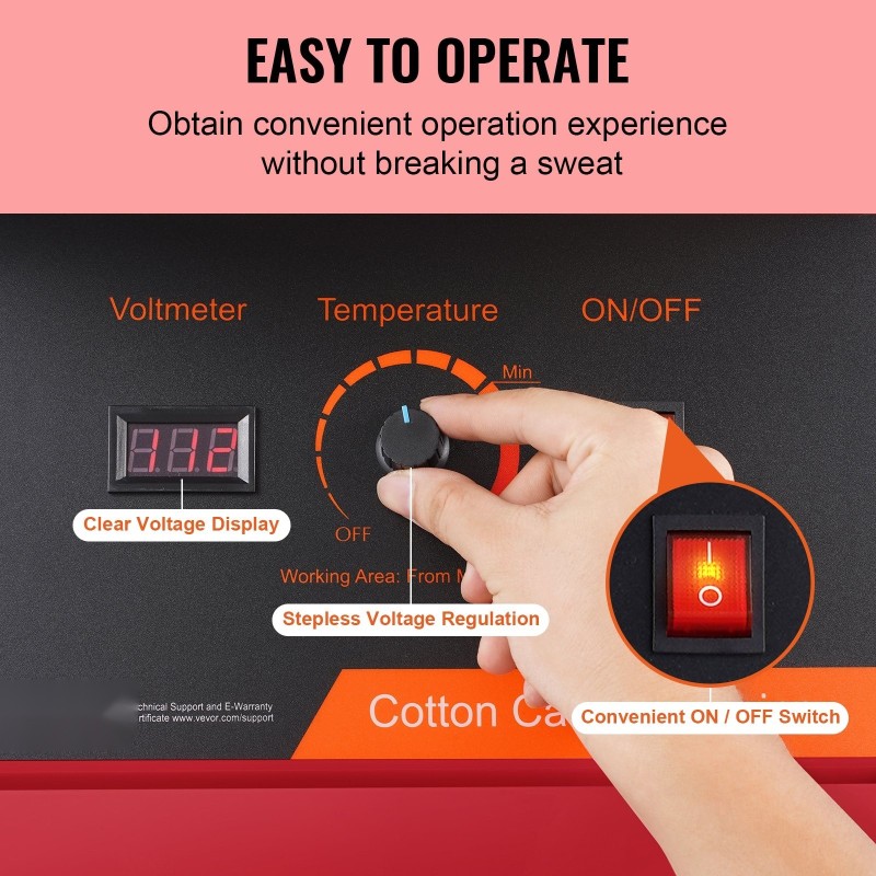 Sähköinen hattarakone tuhannen watin ruostumaton teräskulho suojakupulla kuusi annosta minuutissa punainen