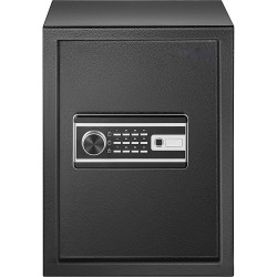 Kassakaappi teräs 2,1 kuutiojalkaa sormenjälkilukko digitaalinen näppäimistö irrotettava hylly musta