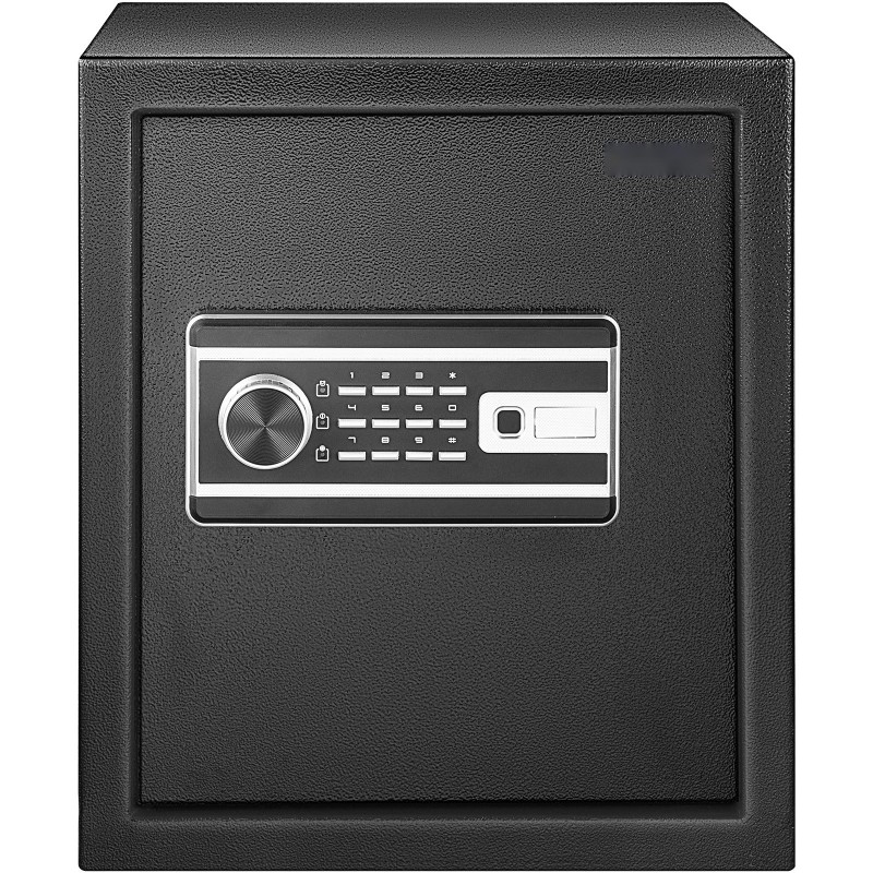 Kassakaappi Q235 teräs 0,048 m³ paloturvallinen musta sormenjälkilukolla digitaalinäppäimistöllä seinäkiinnitys irrotettava