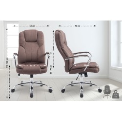 Ergonominen toimistotuoli säädettävällä korkeudella ja keinumekanismilla