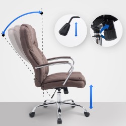 Ergonominen toimistotuoli säädettävällä korkeudella ja keinumekanismilla