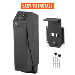 Pistoolin turvalipas teräsrunkoinen sormenjälkilukolla 120 sormenjälkeä pehmustettu sisäosa