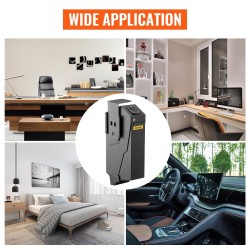 Pistoolin turvalipas teräsrunkoinen sormenjälkilukolla 120 sormenjälkeä pehmustettu sisäosa