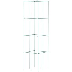 Tomaattikehikot teräslanka PVC pinnoitteella 37 x 37 x 100 cm 6 kpl vihreät