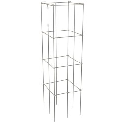 Tomaatinkehikot 5 kpl teräs PVC-pinnoitetut 30x30x117 cm neliönmuotoiset köynnöskasveille