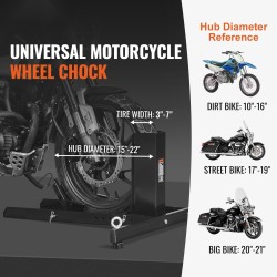 Moottoripyörän pyöräkiila teräs säädettävä 15–22 tuumaa vanteille