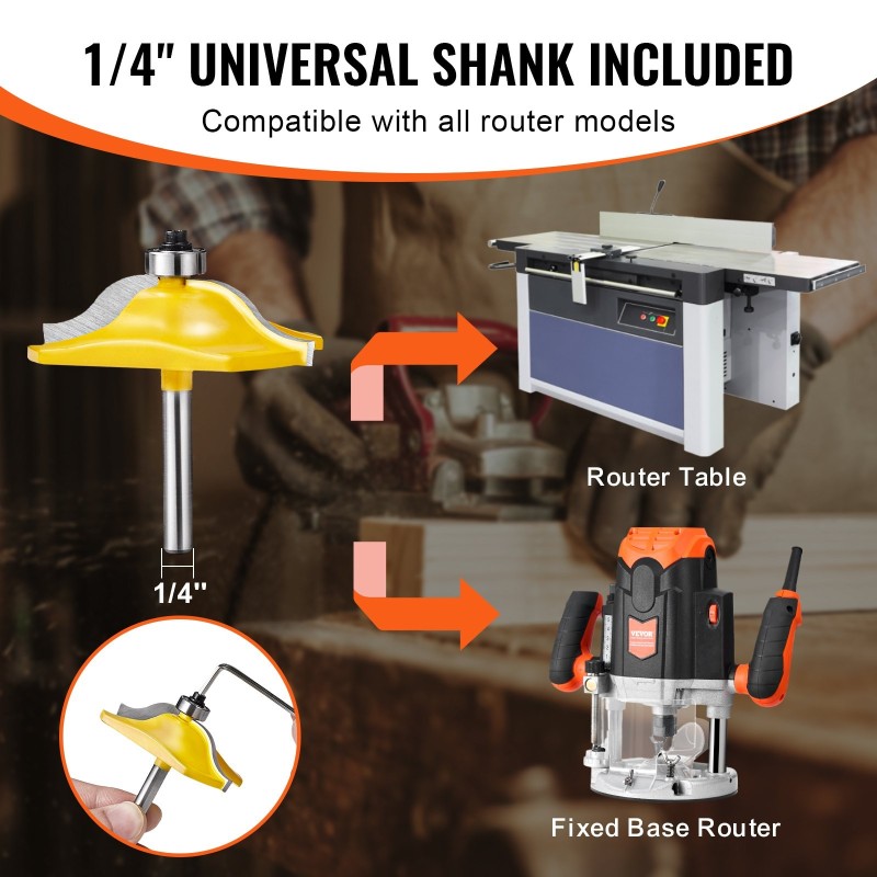 Jyrsinteräsarja 3 osaa YG8 kovametalli 6,35 mm varsi puukotelo puuntyöstöön