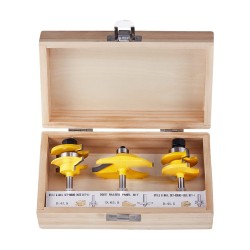 Jyrsinteräsarja 3 osaa YG8 kovametalli 6,35 mm varsi puukotelo puuntyöstöön