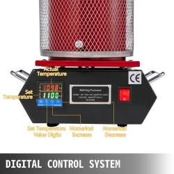 Sulatusuuni kahden kilogramman digitaalinen automaattinen jalometallien sulatukseen grafiittiupokas