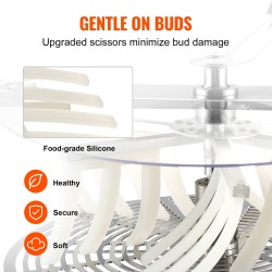 Manuaalinen lehtitrimmeri 16 tuumaa ruostumaton teräs läpinäkyvällä kannella käsisaksilla nuppujen ja kukkien