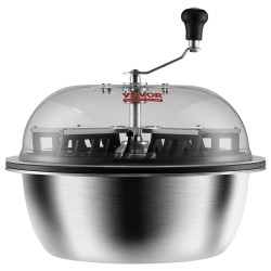 Manuaalinen lehtikulholeikkuri 19 tuuman ruostumattomasta teräksestä kolmella terällä läpinäkyvällä kupolilla taitettavalla