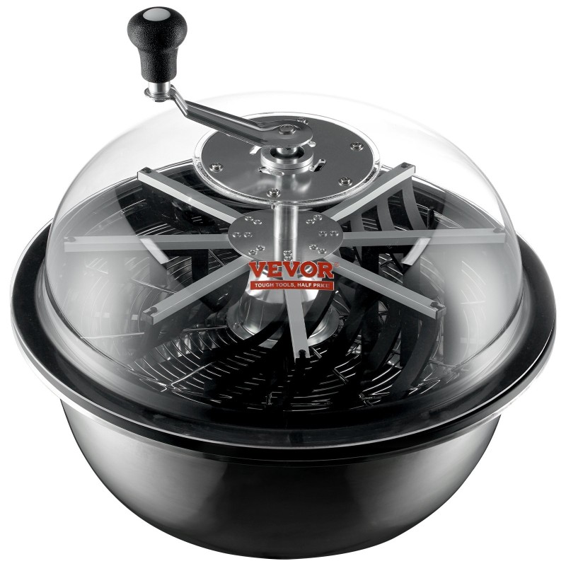 Manuaalinen lehtikulholeikkuri 19 tuuman ruostumattomasta teräksestä kolmella terällä läpinäkyvällä kupolilla taitettavalla