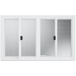 Palveluluukku alumiiniseoksesta 1552x943 mm 4 liukuikkunaa markiisiovi 85 asteen