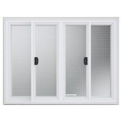 Myyntiluukku ruokavaunuun alumiiniseosrunko asennuskoko 1220x915 mm 4 liukuikkunaa ruostumaton teräsverkko