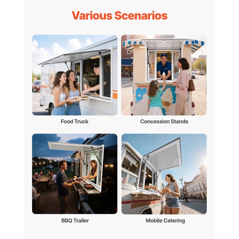 Myyntiluukku alumiiniseos 943x943 mm ruokarekkoihin 4 liukuikkunaa markiisiovi jopa 85 asteen hyttysverkko