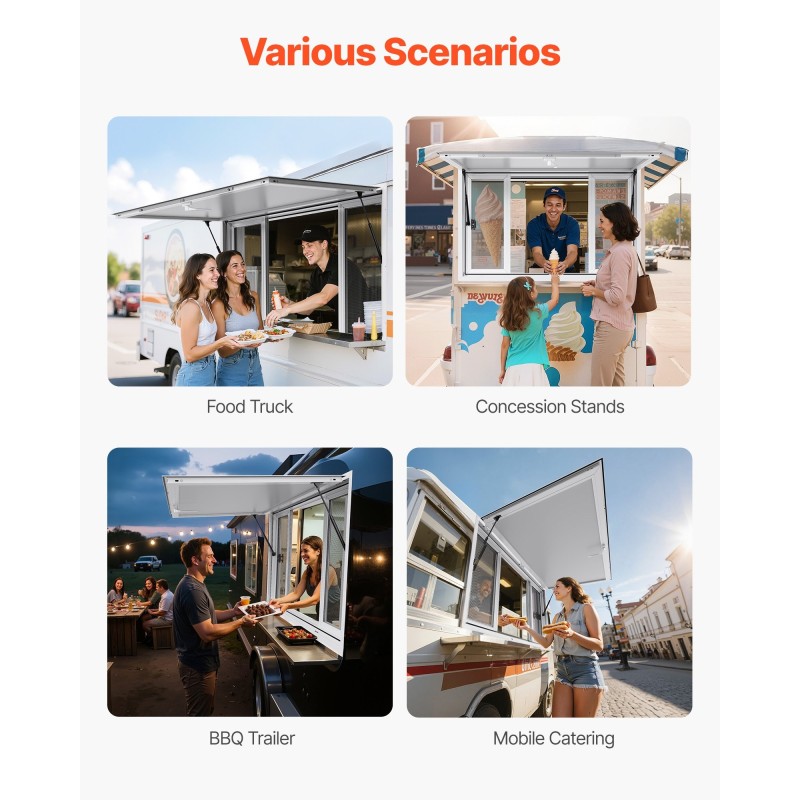 Myyntiluukku alumiiniseoksesta 152x92 cm neljä liukuikkunaa 85 asteen markiisiovi