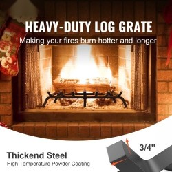 Takkaritilä 30-tuumainen jauhemaalatut 19 mm terästangot 6 jalkaa