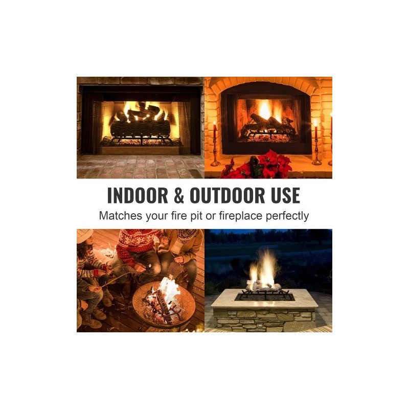 Takkaritilä 30-tuumainen jauhemaalatut 19 mm terästangot 6 jalkaa