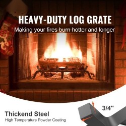 Tukkiritilä jauhemaalattua terästä 27-tuumainen 6 tukijalkaa takkaan ja puu-uuniin