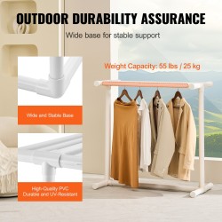 Pyyheteline 5 tankoa muovinen valkoinen T-muotoinen uima-altaalle rannalle