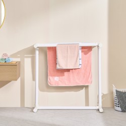 Pyyheteline 5 tankoa muovinen valkoinen T-muotoinen uima-altaalle rannalle