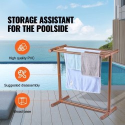 Pyyheteline PVC-putkinen 5 poikkitangolla T-muotoinen vapaasti seisova uima-altaalle