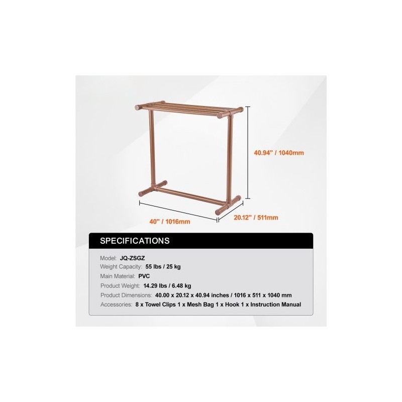 Pyyheteline PVC-putkinen 5 poikkitangolla T-muotoinen vapaasti seisova uima-altaalle