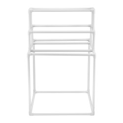 Pyyheteline muovinen kahdeksan poikkipuuta vapaasti seisova valkoinen ulkokäyttöön ja sisäkäyttöön