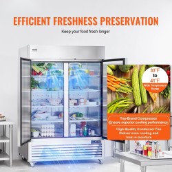 Kaupallinen jääkaappi kaksiosainen 1100 l ruostumatonta terästä 6 hyllyä automaattinen sulatus