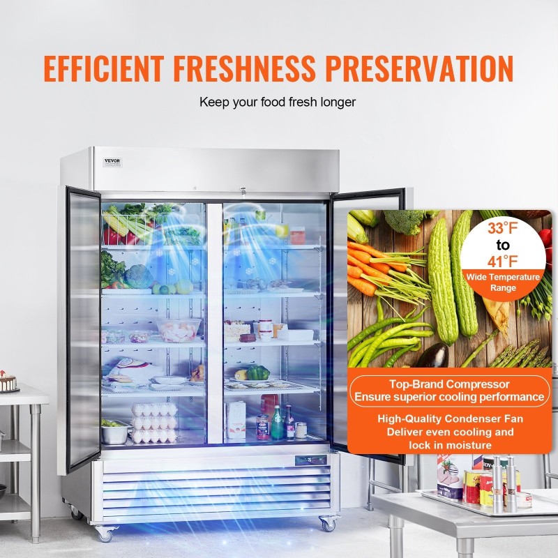 Kaupallinen jääkaappi kaksiosainen 1100 l ruostumatonta terästä 6 hyllyä automaattinen sulatus