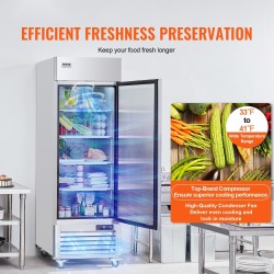 Yhden oven kaupallinen jääkaappi tilavuus 570 litraa ruostumatonta terästä kolme hyllyä