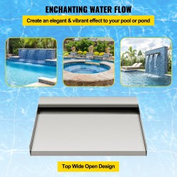 Ruostumaton teräs vesiputouslapio koko 30×26×8 cm liittimineen koi-kalalammelle