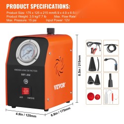 Savuvuototesteri Q235-teräs DC12V 15 psi 15 L/min EVAP- ja imusarjalle