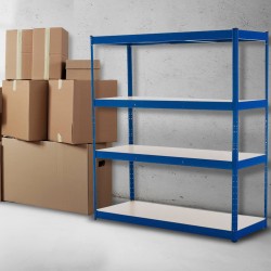 Raskas metallihylly 160x180x60 cm säädettävä 350 kg/hylly