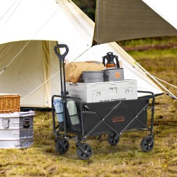 Kokoontaitettava vaunu rautarunkoinen 600D Oxford-kangas 12,7 cm pyörillä 99,8 kg kantavuus