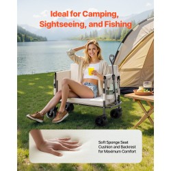 Taitettava kuljetusvaunu tilavuus 220 l 249 kg kantavuus muuntuu penkiksi khaki