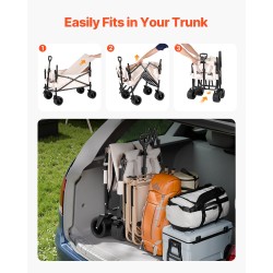 Taitettava kuljetusvaunu tilavuus 220 l 249 kg kantavuus muuntuu penkiksi khaki