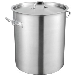 Ruostumaton teräksinen keittokattila 18/8 39,7 l induktioyhteensopiva kansi ja kahvat