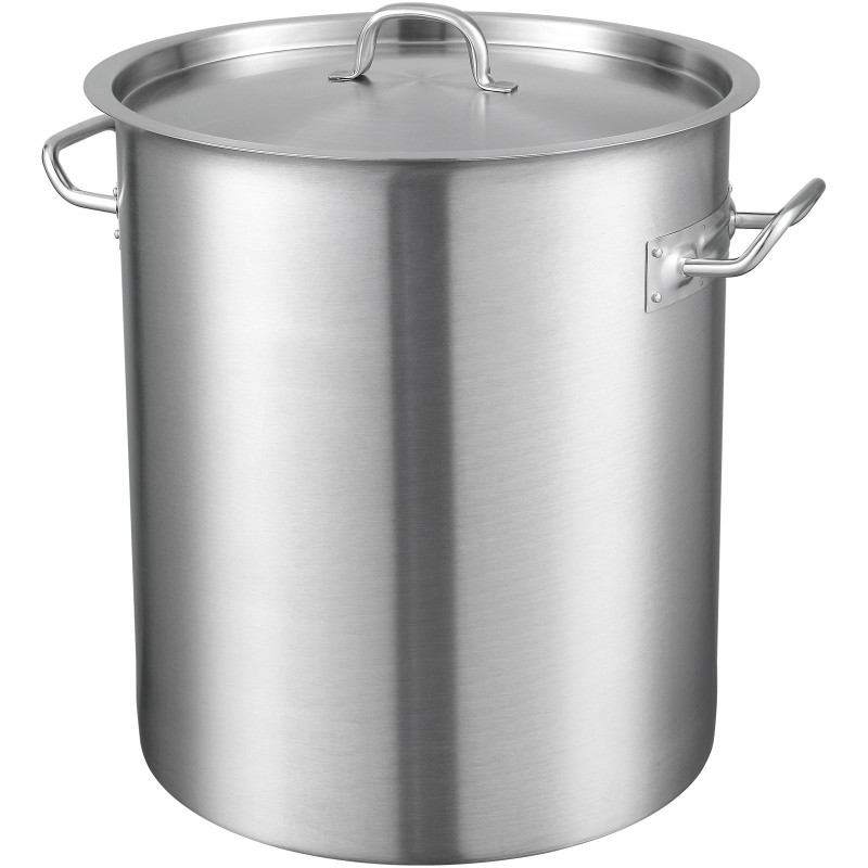Ruostumaton teräksinen keittokattila 18/8 39,7 l induktioyhteensopiva kansi ja kahvat
