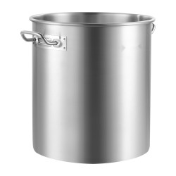 Ruostumattomasta teräksestä valmistettu kattila 39,7 litraa yksikerrospohjalla kori kannella ja kahvoilla