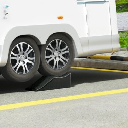 Tandem-pyöräramppi PP-muovi 10 t kuormankesto 140 mm nostokorkeus 2 kpl