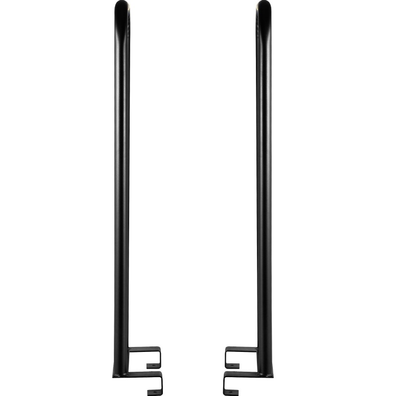 Teräksiset muunnosvarret 33x13x97 cm 2 kpl musta tasovaunulle