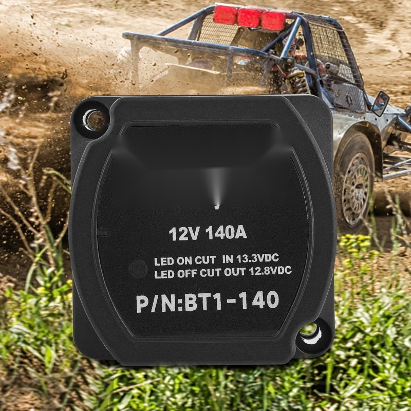 Akkujen erotusrelesarja 12V 140A 2 m kaapelit IP65 automaattinen VSR
