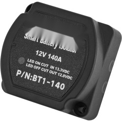 Akkujen erotusrelesarja 12V 140A 2 m kaapelit IP65 automaattinen VSR