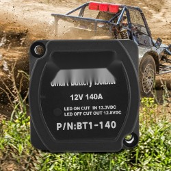 Jakorelepakkaus 12V 140A automaattinen kahdelle akulle 6 metrin kaapelit IP65