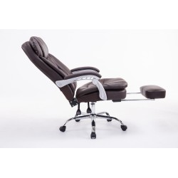 XL-toimistotuoli suurikokoisille säädettävällä jalkatuella ja selkänojalla