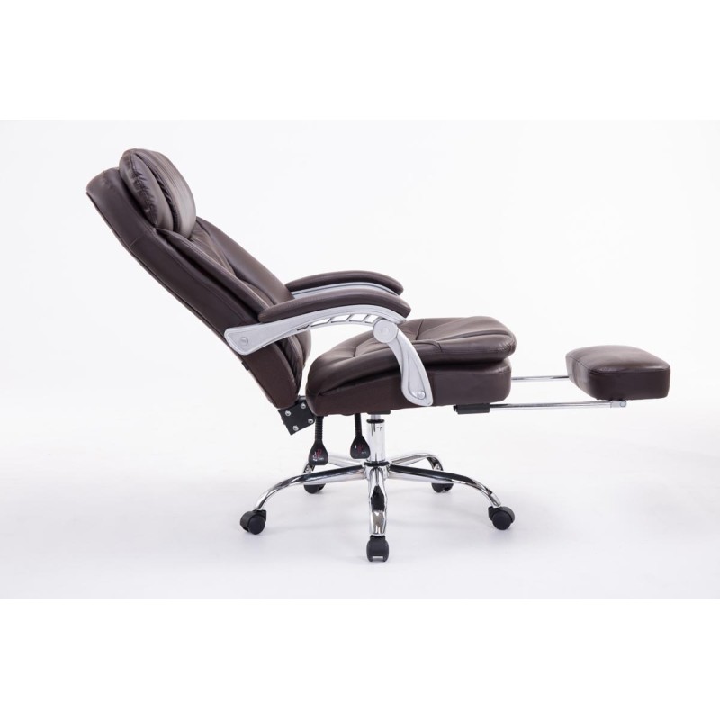 XL-toimistotuoli suurikokoisille säädettävällä jalkatuella ja selkänojalla